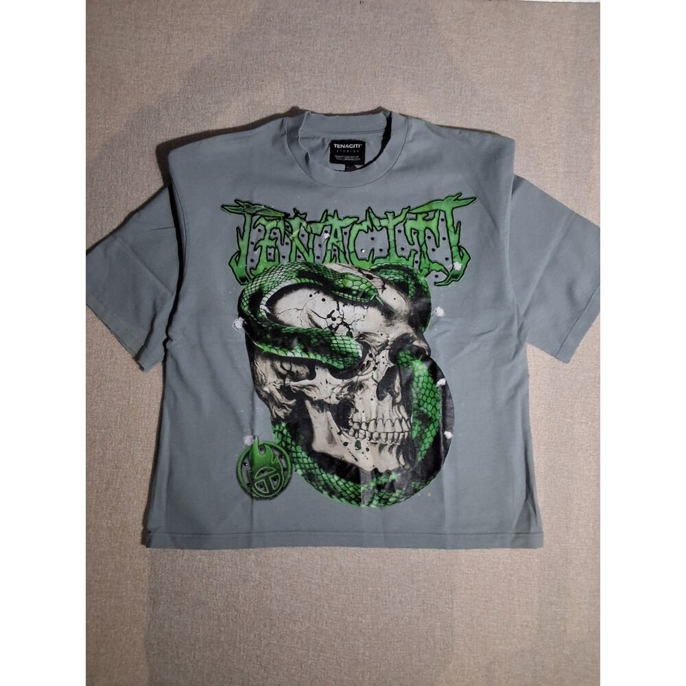 Tenaciti Skull Snake Graphic T Shirt Mens XL Black NWT Streetwear Tee